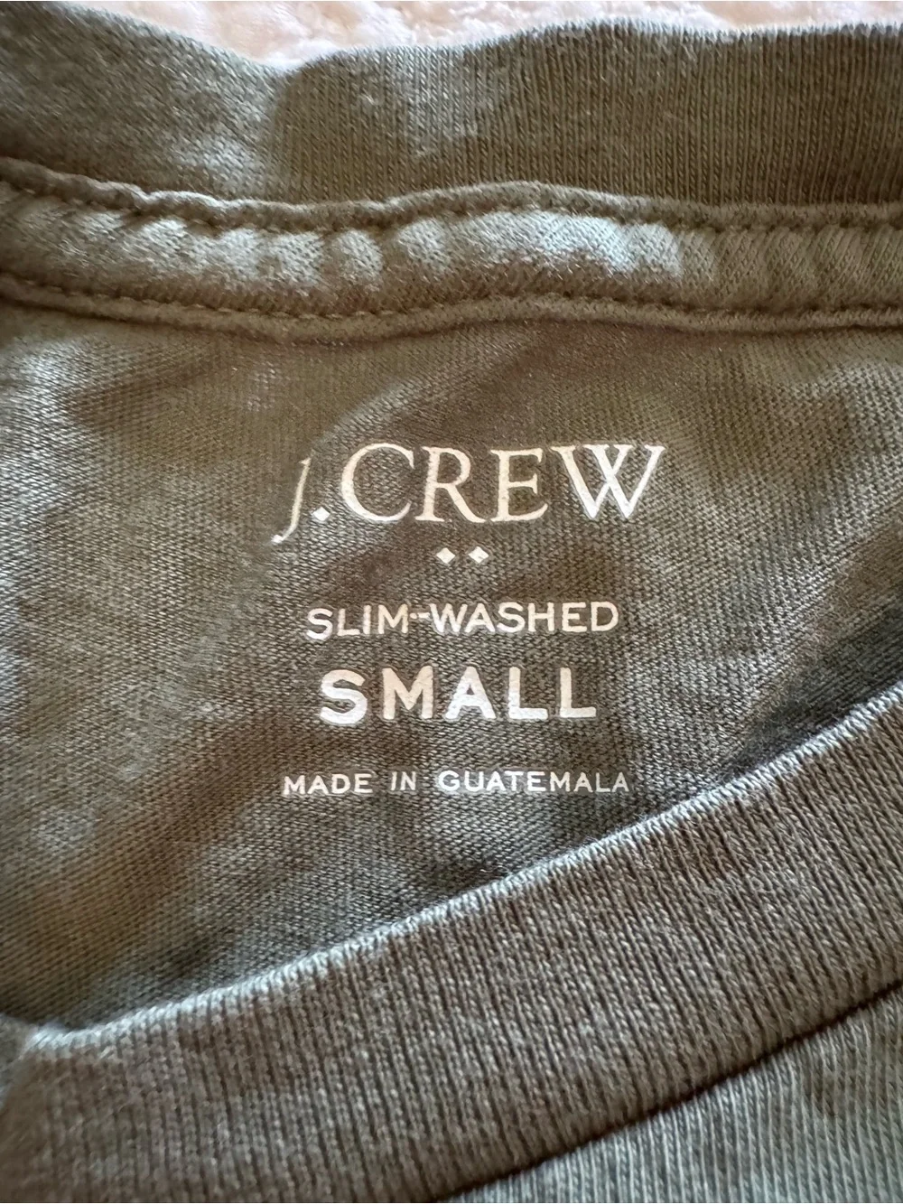 J. Crew Olive Green Short-Sleeve Pocket Tee